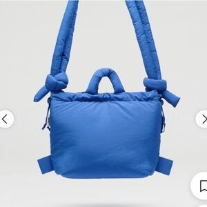 Blue Padded Shoulder Bag